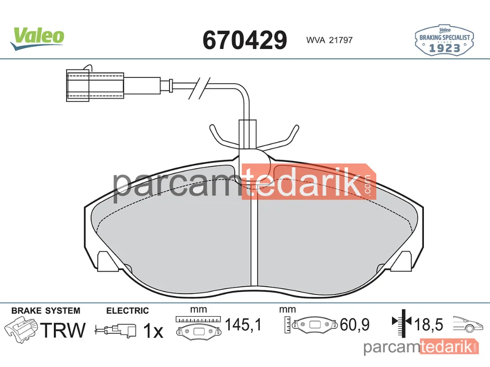 670429 | Fren Balatası — Fiat Ducato, Peugeot Boxer, Citroen Jumper I